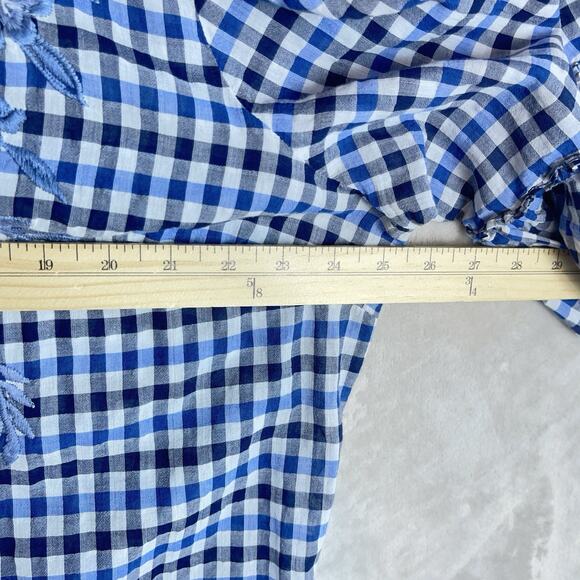 Johnny Was Workshop Taryn Runic 3X Gingham Embroidered Ruffle Cottagecore *FLAW* - Picture 9 of 13